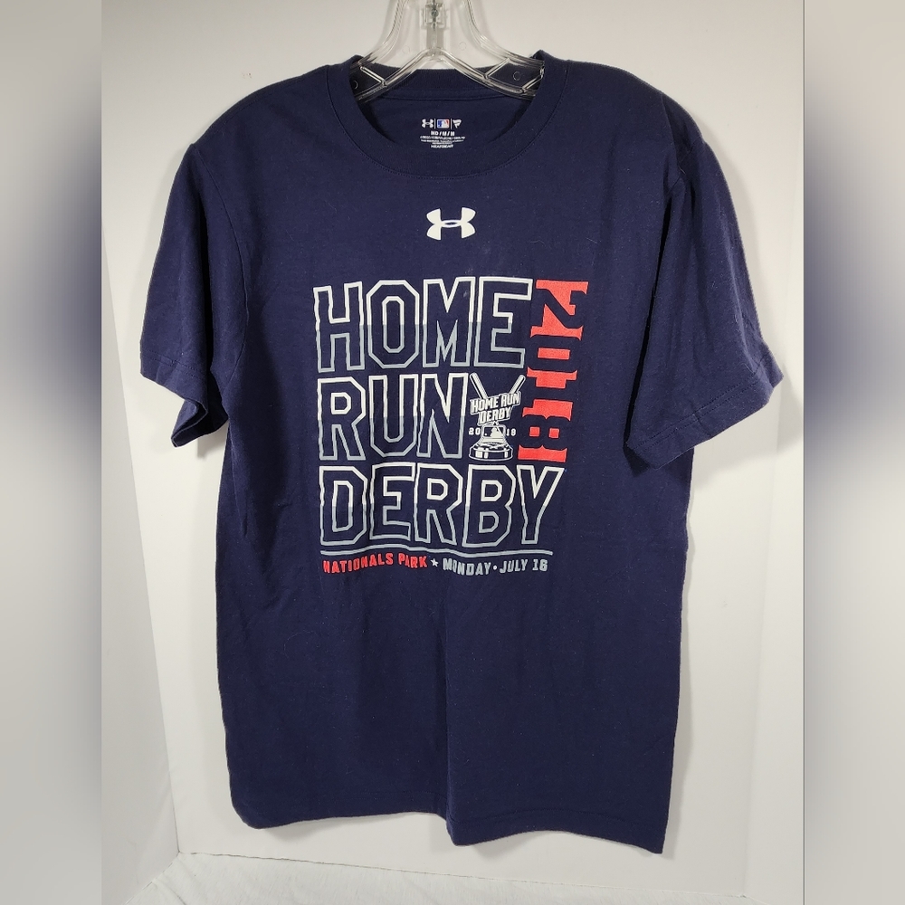 UNDER ARMOUR HEAT GEAR  NATIONALS PARK 2018 HOME RUN DERBY MONDAY 7/18 MED BLUE